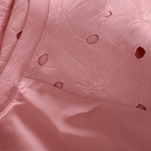 NWOT LOFT Pink Eyelet Sweatshirt - Picture 10 of 13